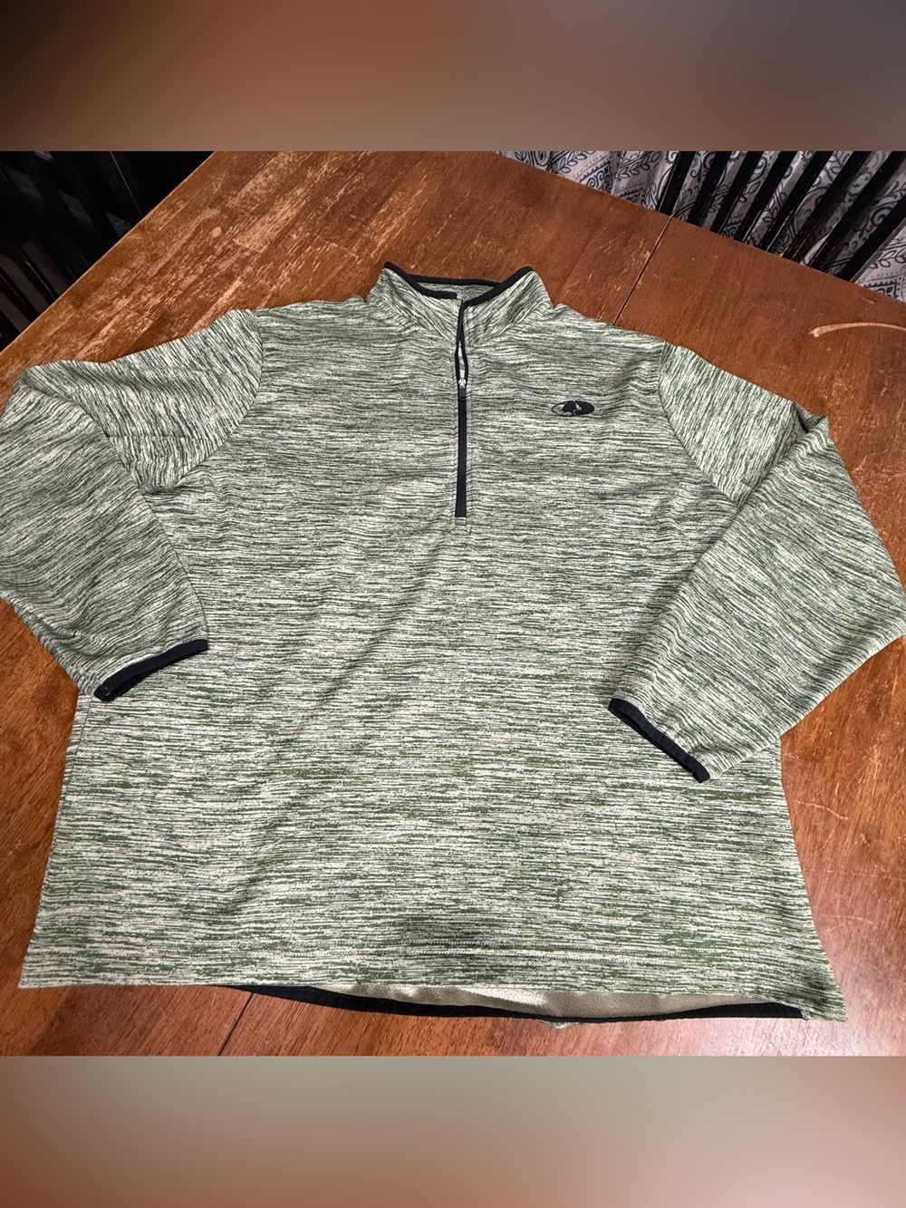Mossy Oak Heathered Green Quarter-Zip Pullover